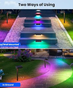 8 Pack Solar Pathway Lights with Auto On/Off Waterproof Design 2