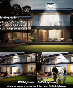 Solar Street Light Outdoor 200000LM IP67 Waterproof Motion Sensors 2 Pack 2