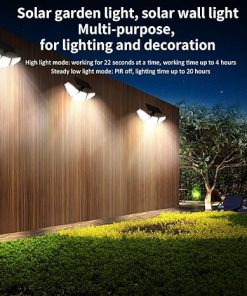 Outdoor Solar Lights 2500LM 113 LED IP65 Waterproof Motion Sensor 2