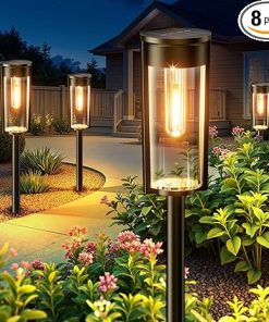 Upgrade Your Outdoors with LETMY 8 Pack Solar Pathway Lights