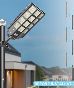 20Ft Solar Street Light Pole for Outdoor Backyard Porch Pathway 2