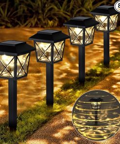 8 Pack Large Waterproof Solar Lights with 2 Modes for Outdoor Decor