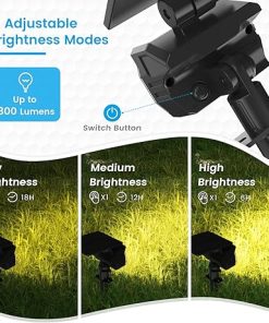 Solar Landscape Spotlights Adjustable Outdoor IP67 Waterproof 12 Pack 2