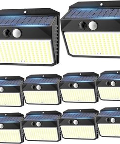 150 LED Solar Motion Sensor Lights 10 Pack IP65 Waterproof Solar Lights