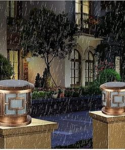 Solar Column Lights for Courtyard Garden and Outdoor Lighting 2