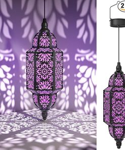 Hanging Solar Lights Outdoor Decor for Garden Pathway Yard 2 Pack