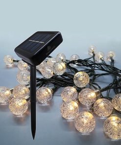 Warm White Solar String Lights by MINGGUANG 60 LED Ball Lights