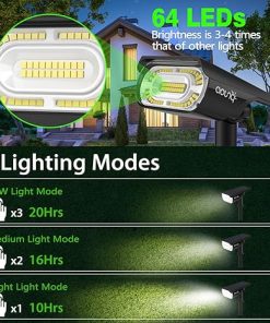 Outdoor Solar Spot Lights 1000 Lumens IP67 Waterproof Landscape 4 Pack 2
