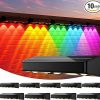 25 Lumens Solar Fence Post Lights for 4×4 Wooden Posts, 8 Pack 4