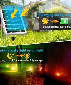 Color Changing Solar Spot Lights Outdoor with Remote Control, IP66 2