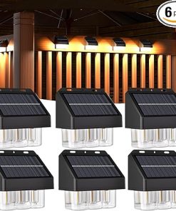 High Bright Solar Deck Lights IP67 Waterproof 6 Pack for Outdoor Use