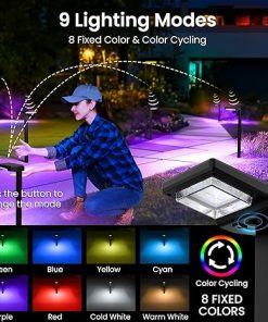 Smart Solar Pathway Lights with Color Changing Modes for Outdoors 2