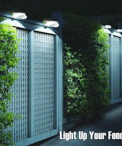 Solar Gutter Lights Outdoor 6 Pack Waterproof LED Deck Fence White 2