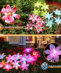Aukora Solar Garden Lights 10 Pack Color Changing Outdoor Decor 2