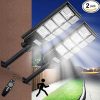 Navy Solar Powered Outdoor Candle Lantern with Timer and LED Lights 4