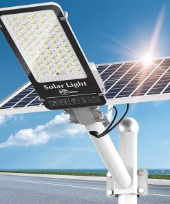 6500W Solar Street Lights 2Pack Waterproof Remote Control Outdoor 2