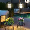 Otdair 96 LED Solar Lights Outdoor 6 Pack Waterproof Tiki Torch 3