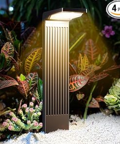 Solar Pathway Lights 4Pack Bright 60LED Waterproof Landscape Lights