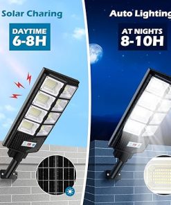 Solar Street Lights 2 Pack Waterproof 10000LM with Motion Sensor 2