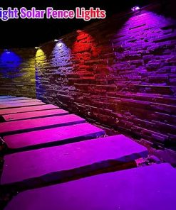 16 Pack Solar Fence Lights with RGB Colors for Outdoor Spaces 2