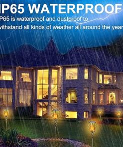 Solar Torch Light 4 Pack 96 LED Waterproof Garden Pathway Lights 2