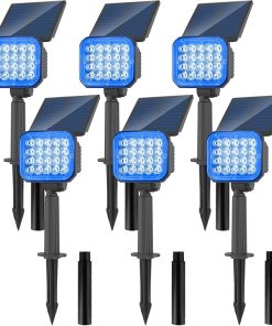 Outdoor Solar Spot Lights IP65 Waterproof Adjustable Landscape 6 Pack