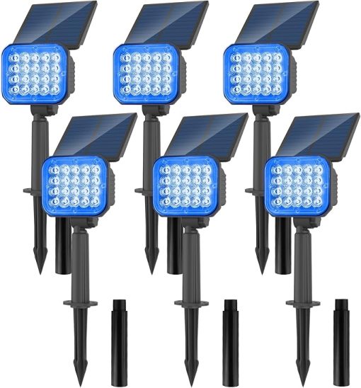 Outdoor Solar Spot Lights IP65 Waterproof Adjustable Landscape 6 Pack