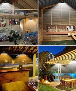 Aqonsie Dual Solar Shed Lights with 5 Modes and Remote Control 2