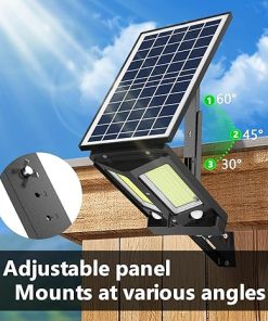 Solar Flood Lights Outdoor Motion Sensor with Remote Control 6000K 2