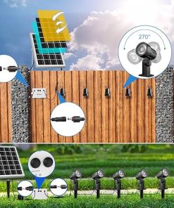 Solar Spot Lights Outdoor 6 in 1 IP66 Waterproof Landscape Lighting 2