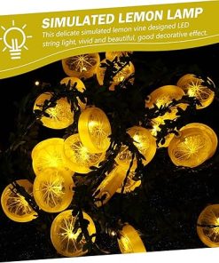 Lemon Stake Solar Fairy Lights Outdoor Decor Yellow LED Rope Light 2