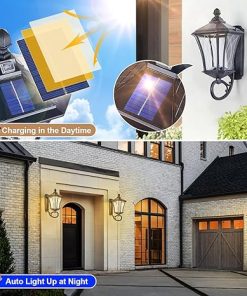 Large Waterproof Solar Wall Lanterns with Dusk to Dawn Sensor 2