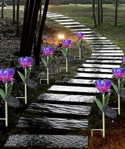 Flower LED Solar Lights Outdoor Garden Landscape Decorative Stakes 2