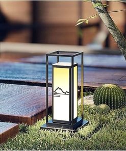 Solar LED Outdoor Post Lamp Waterproof Modern Pillar Light for Gardens 2