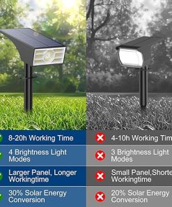 Outdoor Solar Spot Lights 6 Pack 56 LED Waterproof Landscape Lighting 2