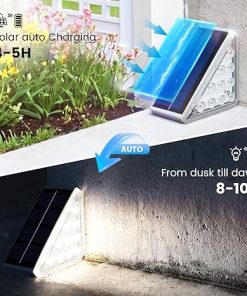 Solar Stair Lights Waterproof 12 Pack LED Auto On Off Outdoor 2