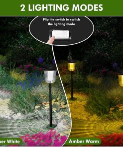 Super Bright Solar Pathway Lights 6 Pack for Yard Outdoor Use 2