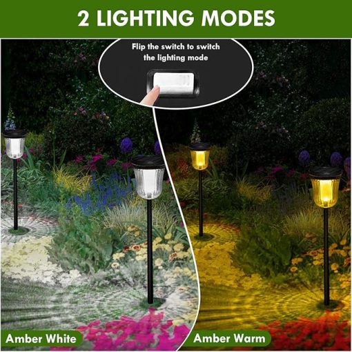 Super Bright Solar Pathway Lights 6 Pack for Yard Outdoor Use - Image 2