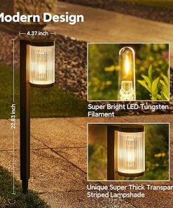 Super Bright Solar Pathway Lights 6 Pack Outdoor IP65 Waterproof 2