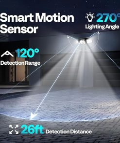 VIVOHOME Solar Flood Lights 256 LED 2500LM Motion Sensor 3 Pack 2