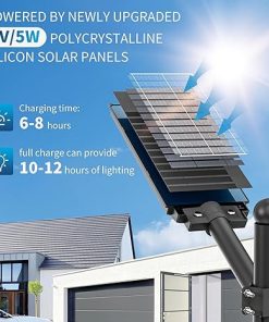 Solar Lights Outdoor Motion Sensor 6500K IP66 Waterproof Street Light 2