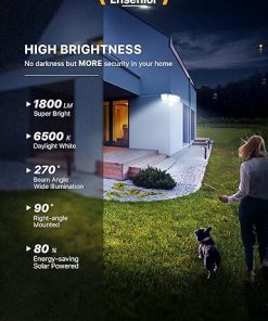 Ensenior Solar Security Light with 5 Motion Sensor Modes and 1800LM 2