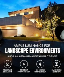 Dysmio Outdoor LED Flood Lights for Garden Security Pack of 2 2