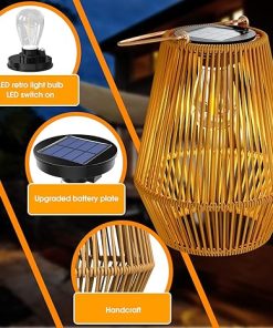 KagoLing 2 Pack Waterproof Solar Lanterns for Outdoor Decoration 2