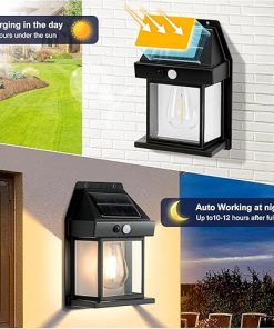 Outdoor Solar Wall Lights with Motion Sensor and 3 Lighting Modes 2