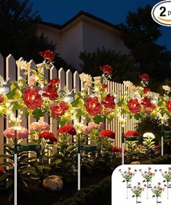 Solar Garden Light 120 LEDs 6 Pack Outdoor Butterfly Path Lights