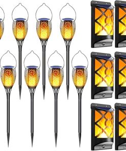 Upgraded Solar Flame Lights for Outdoor Garden Yard Decor