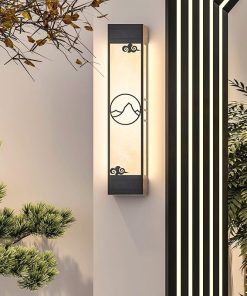 Solar Outdoor Waterproof Wall Light Imitation Stone Sconce Lamp