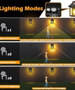 Solar Porch Lights 2 Pack with Motion Sensor and Waterproof Design 2
