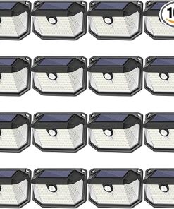 Super Bright Solar Outdoor Lights 16-Pack with Motion Sensor and 3 Modes